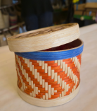 Bhartiye Crafts | Designer Bamboo Storage Box with Lid | Handmade Eco Organizer | Jharkhand Artisans