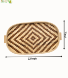 Bhartiye Crafts | Handwoven Bamboo Serving Tray | Handmade by Jharkhand Artisans