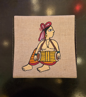 Jute gift basket foldable