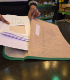 Bhartiye Crafts | Eco-Friendly Jute File Folder with Green Border | Handmade by Artisans from Jharkhand