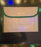 Bhartiye Crafts | Eco-Friendly Jute File Folder with Green Border | Handmade by Artisans from Jharkhand