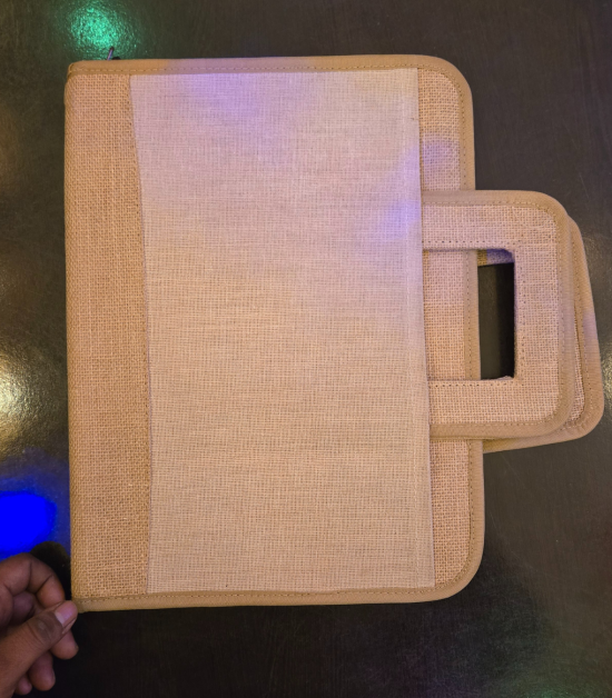 Bhartiye Crafts | Handcrafted Jute Office File Bag with Handle | Artisans from Jharkhand
