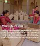 Bhartiye Crafts|Embroidered kauna Grass Handbag  with Floral Design | Eco-Friendly Handbag | Mainpur Northeast| Women's special