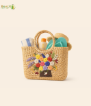 Bhartiye Crafts|Embroidered Sabai Grass Handbag  with Floral Design | Eco-Friendly Handbag | Mainpur Northeast| Women's special