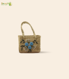 Bhartiye Crafts|Handcrafted Embroidered kauna Grass Purse | Eco-Friendly Women’s Bag | Mainpur Northeast| Women's special