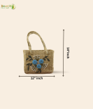 Bhartiye Crafts|Handcrafted Embroidered Sabai Grass Purse | Eco-Friendly Women’s Bag | Mainpur Northeast| Women's special