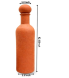 BHARTIYE CRAFTS Handmade Terracotta Water Bottle | Natural Cooling Clay Bottle | Eco-Friendly Drinkware