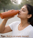 BHARTIYE CRAFTS Handmade Terracotta Water Bottle | Natural Cooling Clay Bottle | Eco-Friendly Drinkware