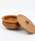 Handmade Terracotta Cooking Pot with Lid | Natural Clay Handi | BHARTIYE CRAFTS