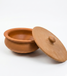 Handmade Terracotta Cooking Pot with Lid | Natural Clay Handi | BHARTIYE CRAFTS