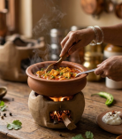 Handmade Terracotta Cooking Pot with Lid | Natural Clay Handi | BHARTIYE CRAFTS