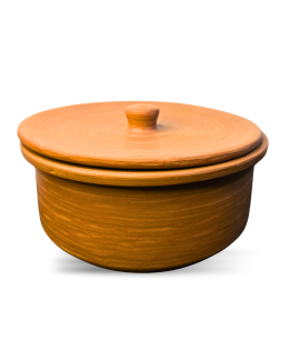 Handcrafted Terracotta Clay Storage Pot with Lid | Traditional Earthen Pot – Bhartiye Crafts