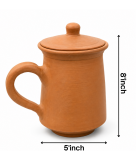 Handmade Terracotta Water jug with Lid | Natural Clay Jug | Bhartiye Crafts