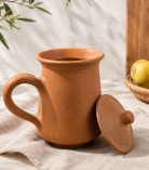 Handmade Terracotta Water jug with Lid | Natural Clay Jug | Bhartiye Crafts