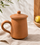 Handmade Terracotta Water jug with Lid | Natural Clay Jug | Bhartiye Crafts