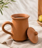 Handmade Terracotta Water jug with Lid | Natural Clay Jug | Bhartiye Crafts