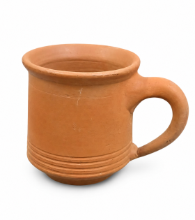 Handcrafted Terracotta Clay Cup with Handle | Natural Earthen Cup | Bhartiye Crafts
